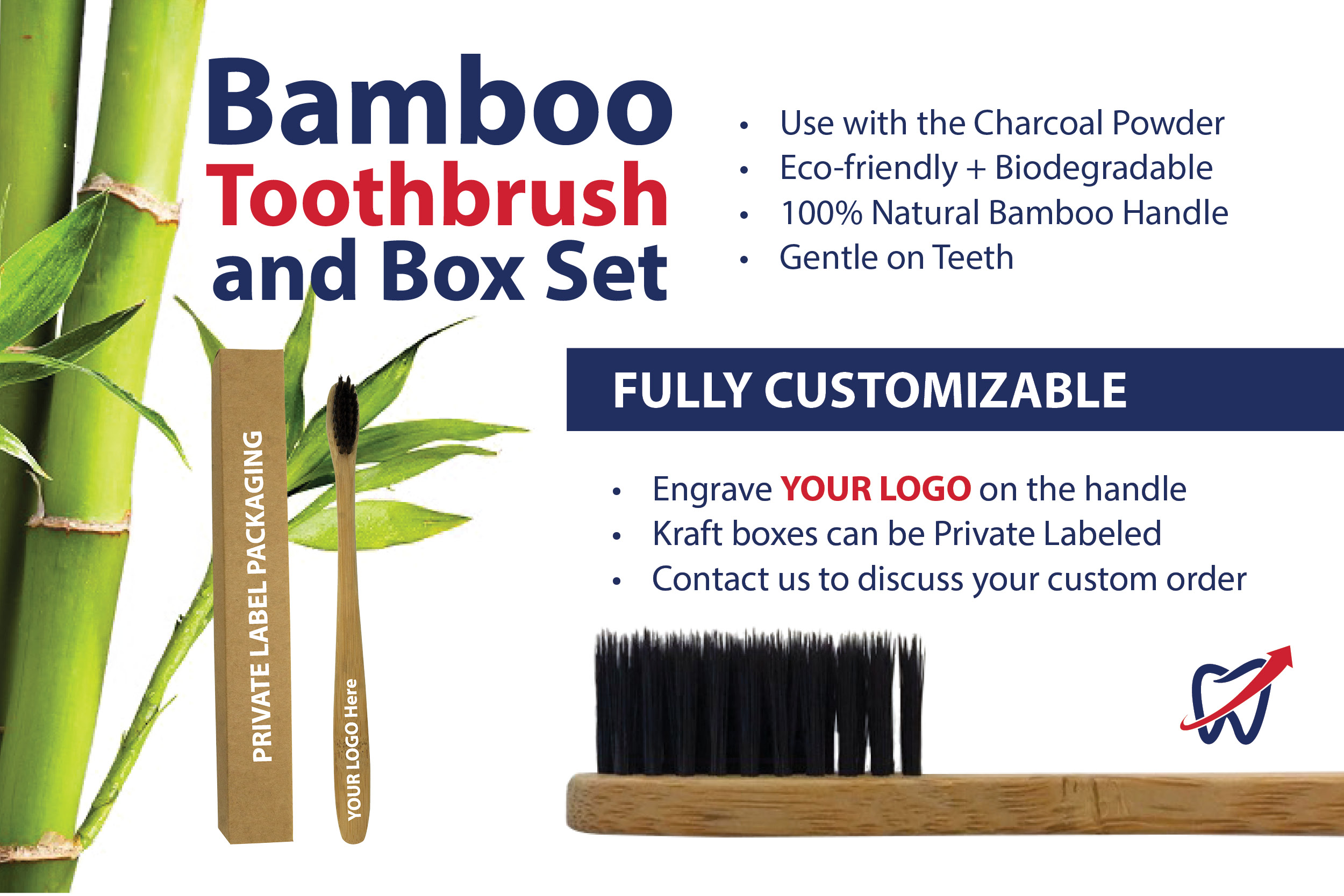 Custom Printed Bamboo Toothbrush | WSD Labs USA