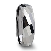 faceted tungsten rings