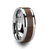 wood inlay tungsten rings