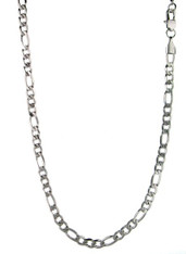 Stainless Steel 
 Figaro Chain 
3mm 
 Available Lengths: 
18",20",22",24",30",34