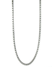 Stainless Steel 
 Square 
 Chain Necklace 
 Weight: 12.2 grams 
 Approx. Width: 4mm
 Available Lengths: 
 18" - 28"
