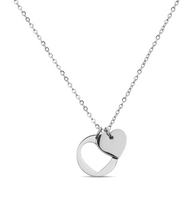 Stainless Steel Heart Cutout Necklace 
18" with 2 Inch extender 