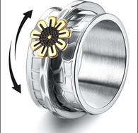 Sunflower Spinner Ring
Sizes 7-12