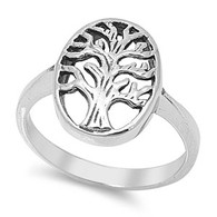Stainless Steel Stylish Tree Of life Design Ring with Face Height of 16MM