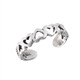 Sterling Silver Hearts Toe Ring adjustable
Face Height: 4 mm (0.16 inch)
Metal Material: Sterling Silver 9.25
