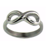 Stainless Steel Infinity Ring 
 Ring Width: Approx. 7mm 