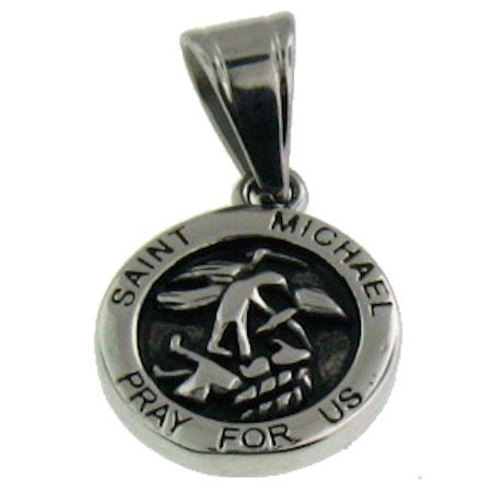 stainless steel saint michael pendant