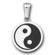Stainless Steel Yin Yang Pendant

Includes a Stainless Steel Rope Chain 20 Inch
 Height: 35 mm (1.4 inches)
Metal Material: Stainless Steel
