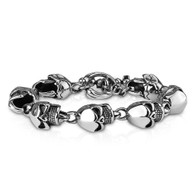 Large Stainless Steel Skull Link Toggle Bracelet
15mm
Size 8.66 Inches