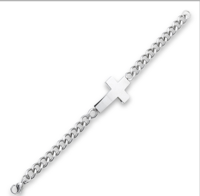 stainless steel cross bracelet