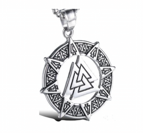 Stainless Steel Celtic Viking Valknut Pendant Norse Warrior Odin Symbol Amulet Pendant Necklace
Includes a stainless steel 24 inch Rolo chain
