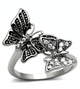 CZ Double Butterfly Ring