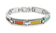 Stainless steel Rainbow Pride Bracelet

Tarnish Free
Hypoallergenic
Nickel free
All our jewelry is made to last for many years of wear. You can shower and go in a pool with all our stainless steel without fear of Tarnish guaranteed.