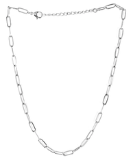 Stainless Steel Paper Clip Chain Necklace

