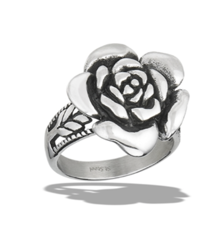 Stainless Steel Classic Rose Ring
Sizes 7-11