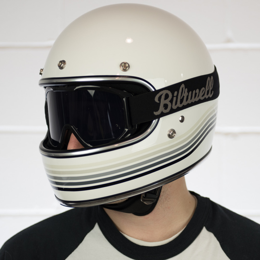 Biltwell Gringo Helmet - Limited Edition Gloss White Spectrum - Get