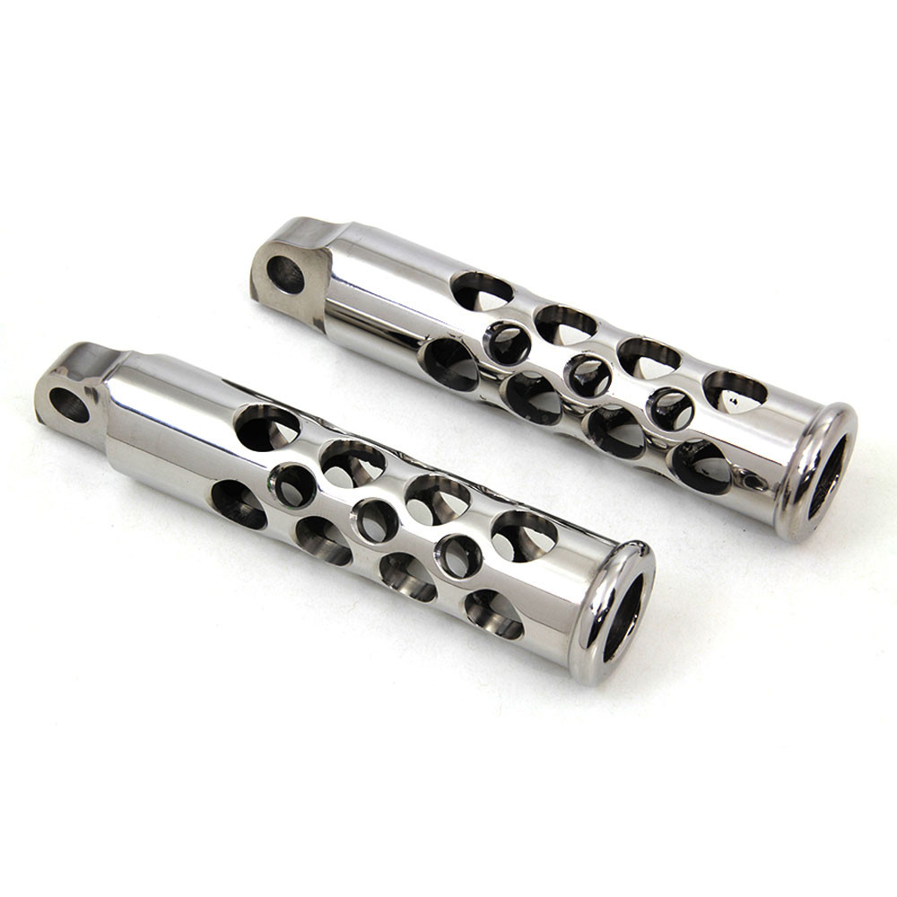 V-Twin Swiss Cheese Foot Pegs for Harley - Get Lowered Cycles