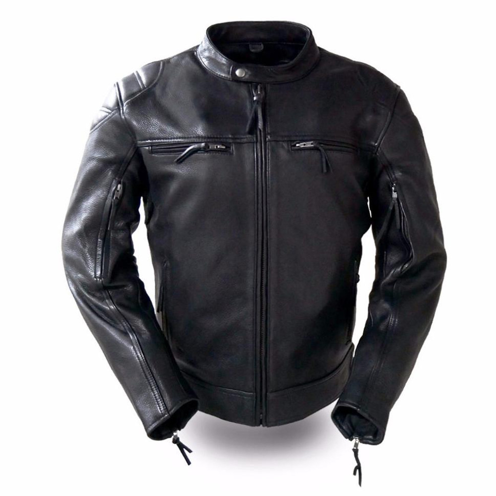 First Mfg. Top Performer Leather Motorcycle Jacket - Get Lowered Cycles