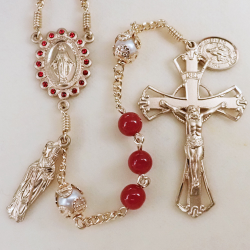 Red and Gold Rosary
