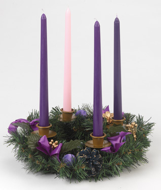 Advent wreath, advent candles