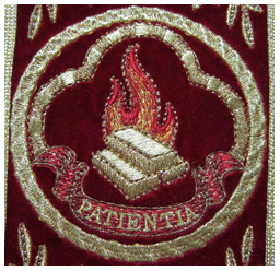 Embroidered symbol for the virtue of patience symbol for patience embroidered