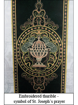 Embroidered Thurible symbol Embroidered thurible symbol