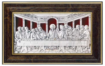 Last Supper sterling silver plaque last supper