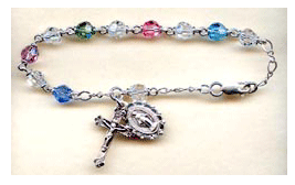 multi-colored rosary bracelet multi-colored rosary bracelet, austrian