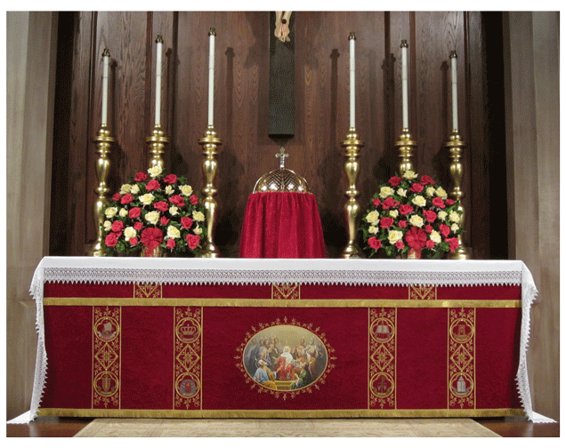 Red Pentecost antipendium on Our Altar red antipendium, altar covering, pentecost