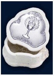 Porcelain First Communion rosary box porcelain first communion box, rosary box