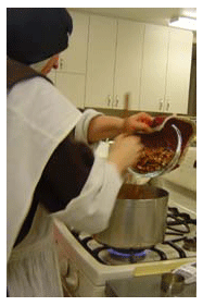 Making peanut brittle Making peanut brittle