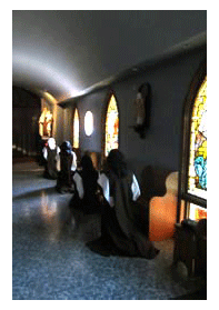Sisters make a visit to the Blessed Sacrament carmelite sisters visit Blessed sacrament, praying