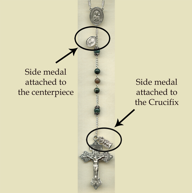 Rosary side medal placement