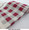 White with Grey and Red Checks Wool Blanket (winter weight)  made with Organic Merino Wool