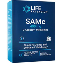SAMe (S-adenosyl-methionine), 400 mg 60 enteric coated tablets