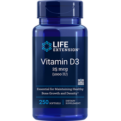 Vitamin D3, 1,000 IU, 250 softgels