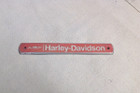 Harley FL Shovelhead Gas Tank Emblem/Nameplate, LEFT SIDE  (Short Style, 6 11/16" Centers)