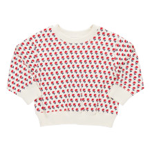 Pink Chicken Girl's Organic Sweatshirt Tiny Flower