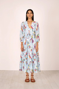 Banjanan Castor Dress Folk Floral Sky 