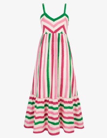 Pink City Prints Puglia Dress Watermelon Stripe