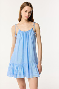 Poupette St. Barth Billie Mini Dress Light Blue