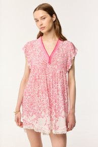 Poupette St. Barth Sasha Mini Dress Lazuli Pink
