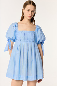 Poupette St. Barth Catalina Mini Dress Light Blue