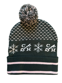CH Monogram Pom Pom Beanie