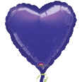 18" Metallic Purple Foil Heart Balloon