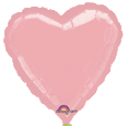 18" Metallic Pink Foil Heart Balloon
