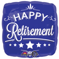 18" Happy Retirement Blue Square