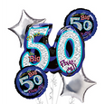 50th Birthday Balloon Bouquet - Oh No 50!