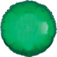 18" Metallic Green Round-Circle Foil Balloon
