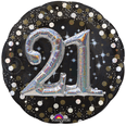 32" Sparkling Birthday 21 Holographic Multi-Balloon 